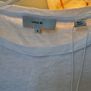 Vince Soft White Crew Neck Top